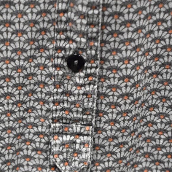 Soft Surroundings Blouse L Womens Printed Button Down V Neck Rayon Long Sleeve - Picture 10 of 12